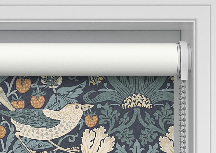 William Morris At Home Strawberry Thief, Indigo - Twist&Fit Roller Blind - Image 10